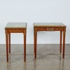 A Pair of French Marble-Topped Bedside Cabinets