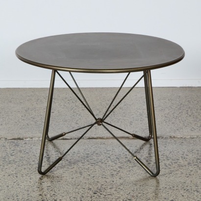 A Circular MCM Metal Coffee Table