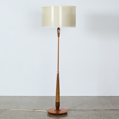 A Mid-Century Cork Based Floor Lamp