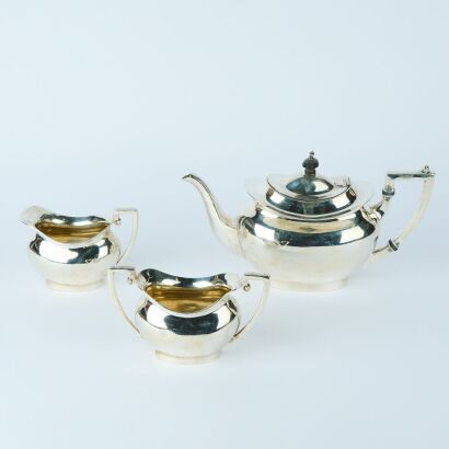 A 925 Extra Weight Silver Tea Set
