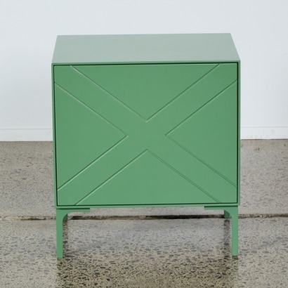 An 'X Marks the Spot' Bedside Cabinet by MMW