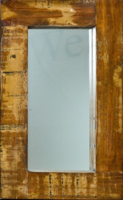 A Distressed Timber Framed Mirror