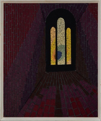 A Fibre Art Design for Stained Glass Window c. 1970s