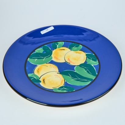 A Painted Pacific New Zealand Apricot Plate by C. Seaxin