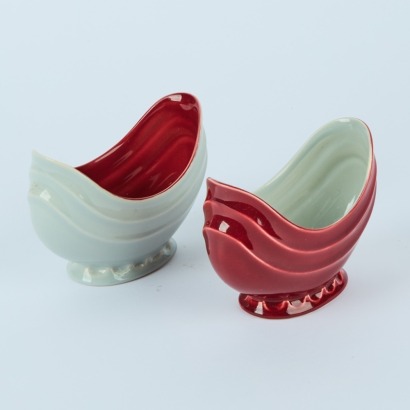 A Pair of Inverted-Tone Crown Devon Vases