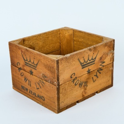A Crate Stamped With Crown Lynn Branding