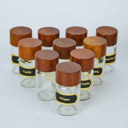 A Collection of Vintage Spice Jars