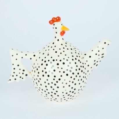 A Hand-Painted Bryan McNutt Chicken Teapot