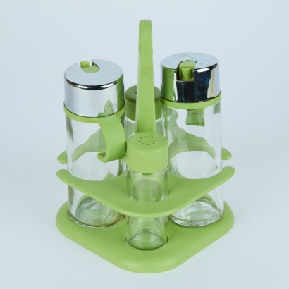 A Retro Green Condiment Set by Tatay