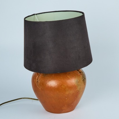 A Raku Pottery Lamp