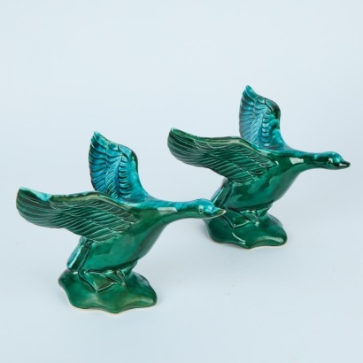 A Pair of Canadian Geese by Blue Mountain Pottery