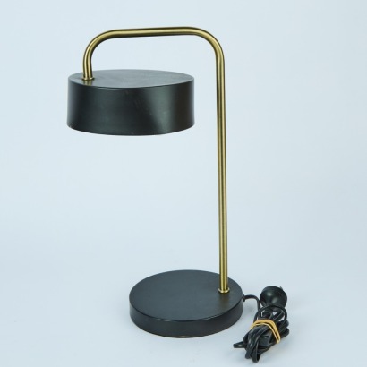A Black and Gold MCM Desk/Side Table Lamp
