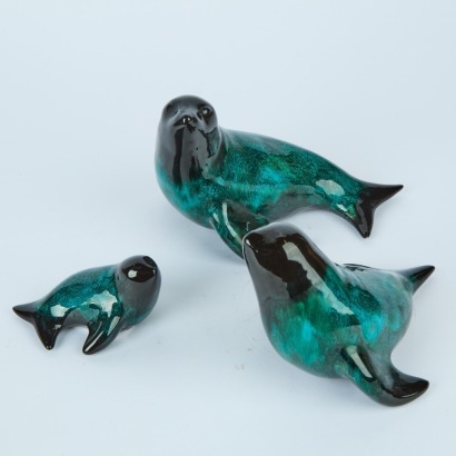 A Trio of Seals by Blue Mountain Pottery