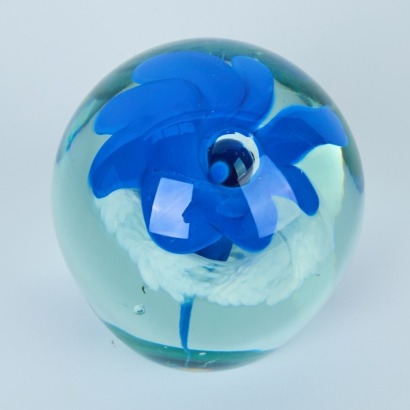 A Handblown Schrodes Signed Glass Paperweight