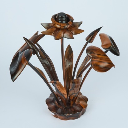 A Mid-Century Teak Table Top Floral Display
