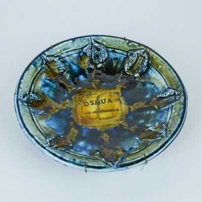 A Mark Goody Salt Glazed Wall Plate Entitled 'Joshua'