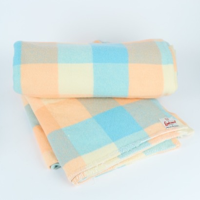 A Pair of Lambswool Pastel Woollen Blankets