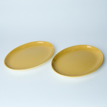 A Pair of Crown Lynn Colour Glaze Large Platters