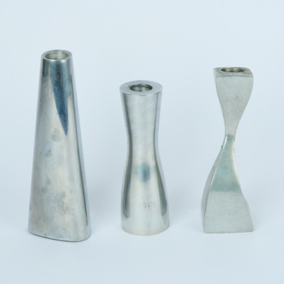 A Trio of Aluminium Candle Holders