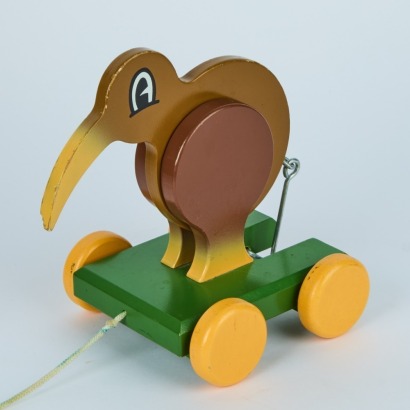 A Dick Frizzell Pull Along Kiwi Toy