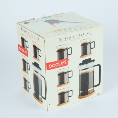 A Bodum Five Piece Bistro Set Boxed and Unused