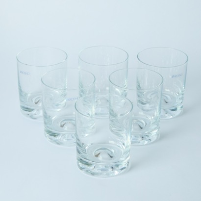 A Set of Six Krosno Heavy Bottom Whiskey Glasses