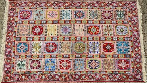 A Moroccan Hand-Knotted Wool Rug