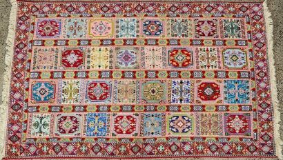A Moroccan Hand-Knotted Wool Rug