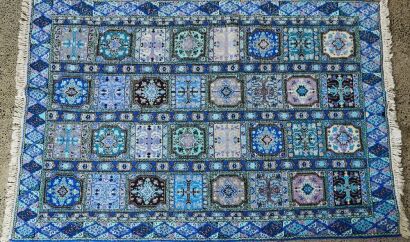 A Moroccan Hand-Knotted Wool Rug