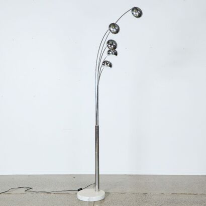 An Atelje Lyktan Style Floor Lamp With A Marble Base