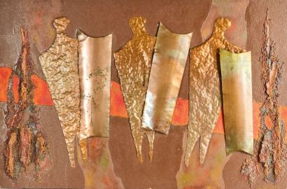 Brutalist Mixed Media Painting By I C Spiller