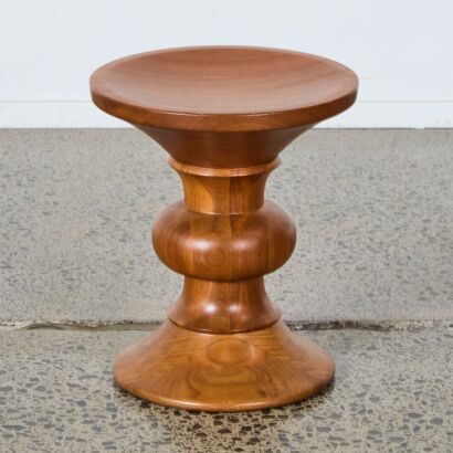 A Turned Stool by Charles and Ray Eames for Herman Miller