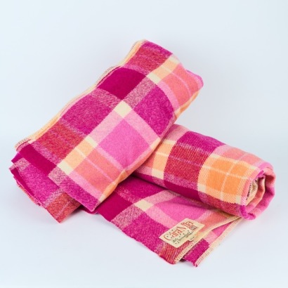 A Pair of Double Vintage 'Cara Mia' Blankets by Fontana