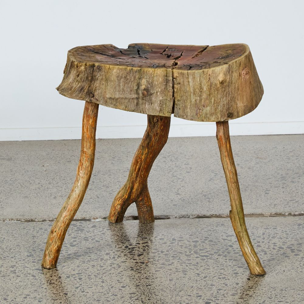 A Pohutukawa Slab Stool