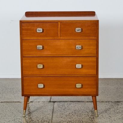 A Five Drawer Solid Wood Chest of Drawers