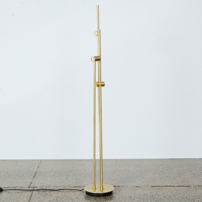 A MCM Gold Floor Lamp