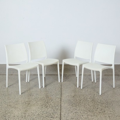 A Set of Four Siesta Maya Chairs In White