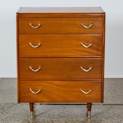 A Mid-Century Mahogany Tallboy