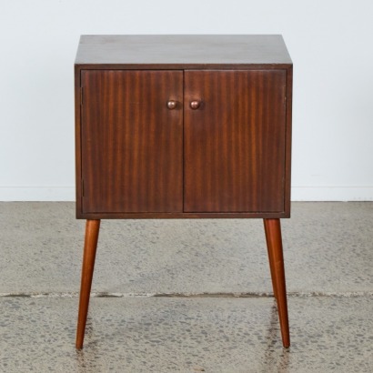 A Mid-Century Stereo Cabinet with Inbuilt Vinyl Racks