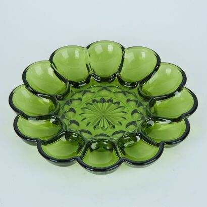 An Emerald Green Glass Serving Plate