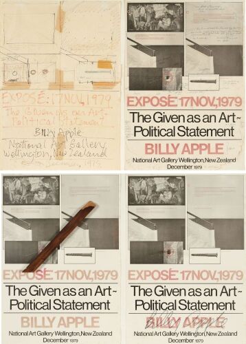BILLY APPLE EXPOS&Eacute;: 17 November 1979, The Given as an Art-Political Statement, National Art Gallery
