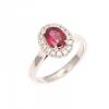 18ct White Gold Ruby and Diamond Ring