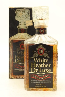 (1) White Heather de Luxe Crystal Decanter 15 Years Old Blended Scotch Whisky, 40% ABV, 750ml (GB)