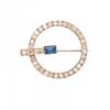 18ct Art Deco Sapphire and Diamond Circle Brooch
