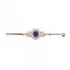 Platinum Sapphire and Diamond Cluster Brooch