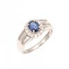 Platinum Sapphire Diamond Ring