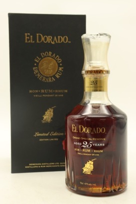 (1) El Dorado 25 Year Old Grand Special Reserve Rum, Guyana, 43% ABV (GB)