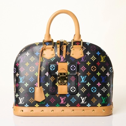 Louis Vuitton, Black Multi Colour Alma GM Bag