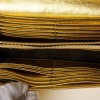Yves Saint Laurent, Gold Metallic Calfskin, Monogram Chain Wallet with Shoulder Strap - 5