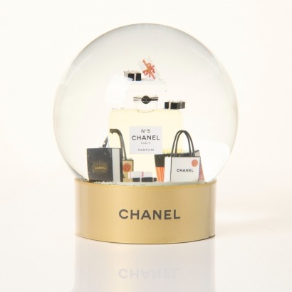 Chanel, No. 5 Perfume Bottle Snow Globe with Box